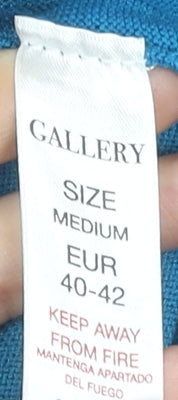 Gallery Women’s Blue Crew Neck Long Sleeve Pullover Jumper Size 12