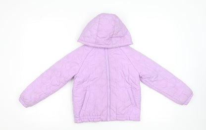 Girls UK Size 7-8 Years Dunnes Stores Purple Quilted Coat