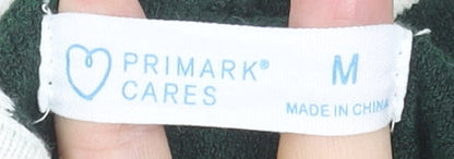 Primark Cares Women’s Green & White Striped Pullover Hoodie Size M