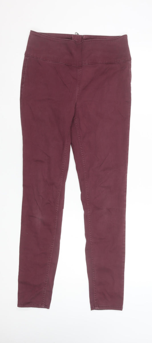 Womens UK Size M Pieces Slim Fit Jegging Purple Jeans