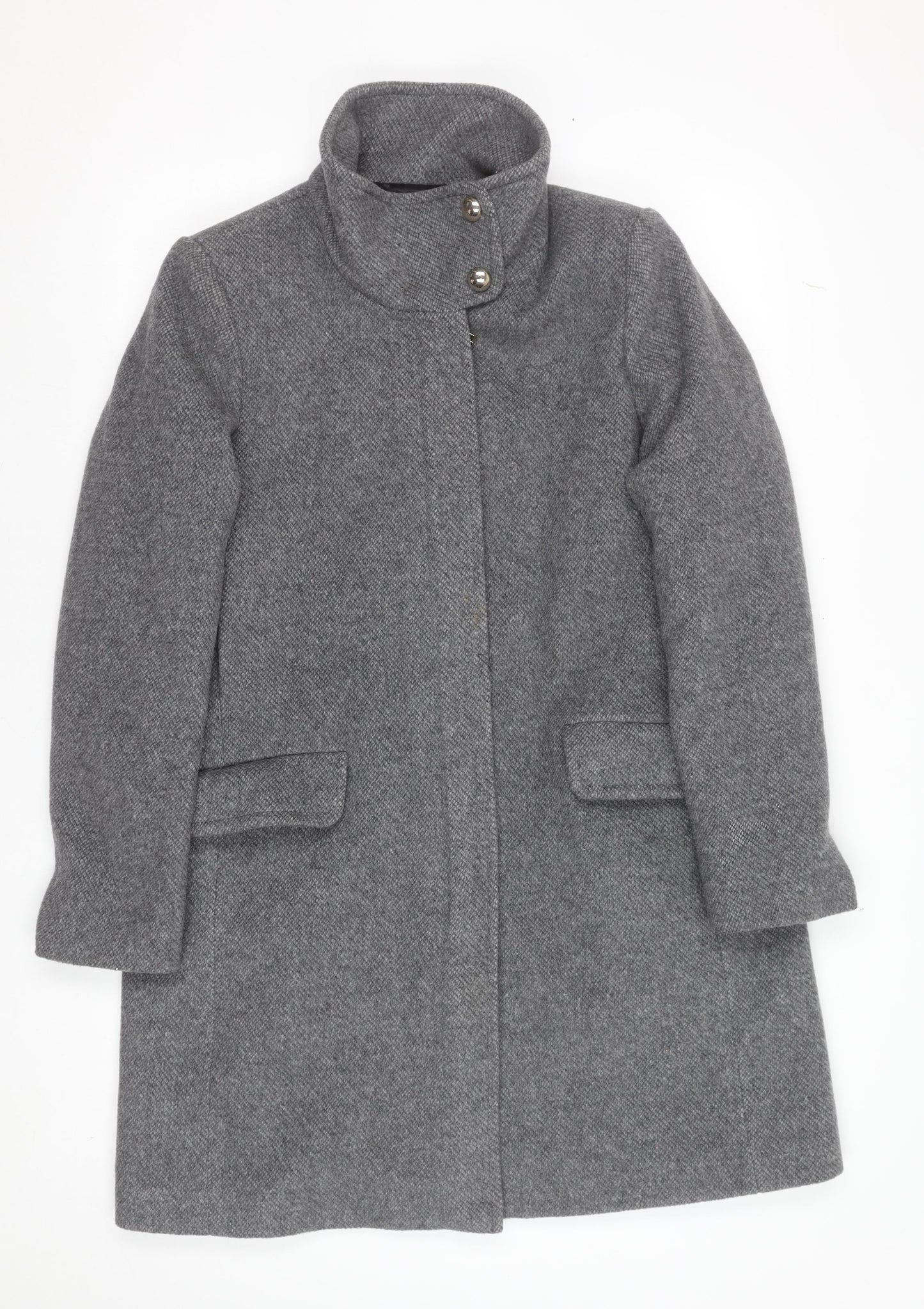 Womens UK Size 10 MNG Grey Overcoat