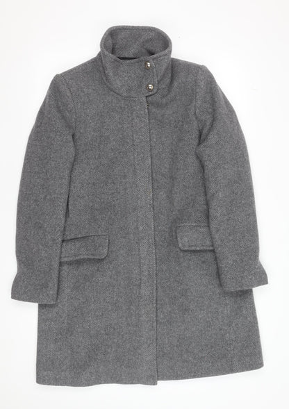 Womens UK Size 10 MNG Grey Overcoat