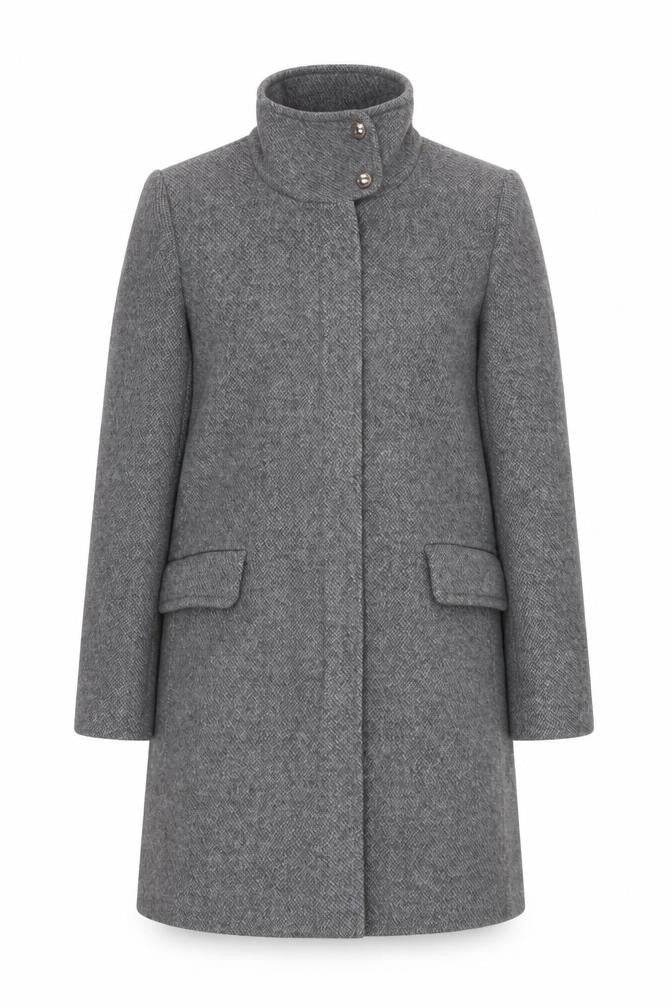 Womens UK Size 10 MNG Grey Overcoat