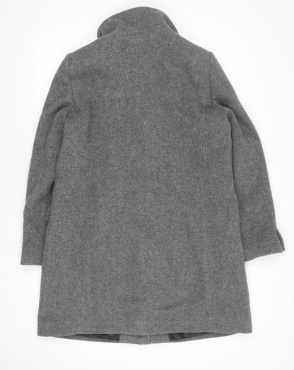 Womens UK Size 10 MNG Grey Overcoat