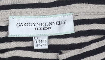 Womens UK Size L Carolyn Donnelly Black Basic T-Shirt
