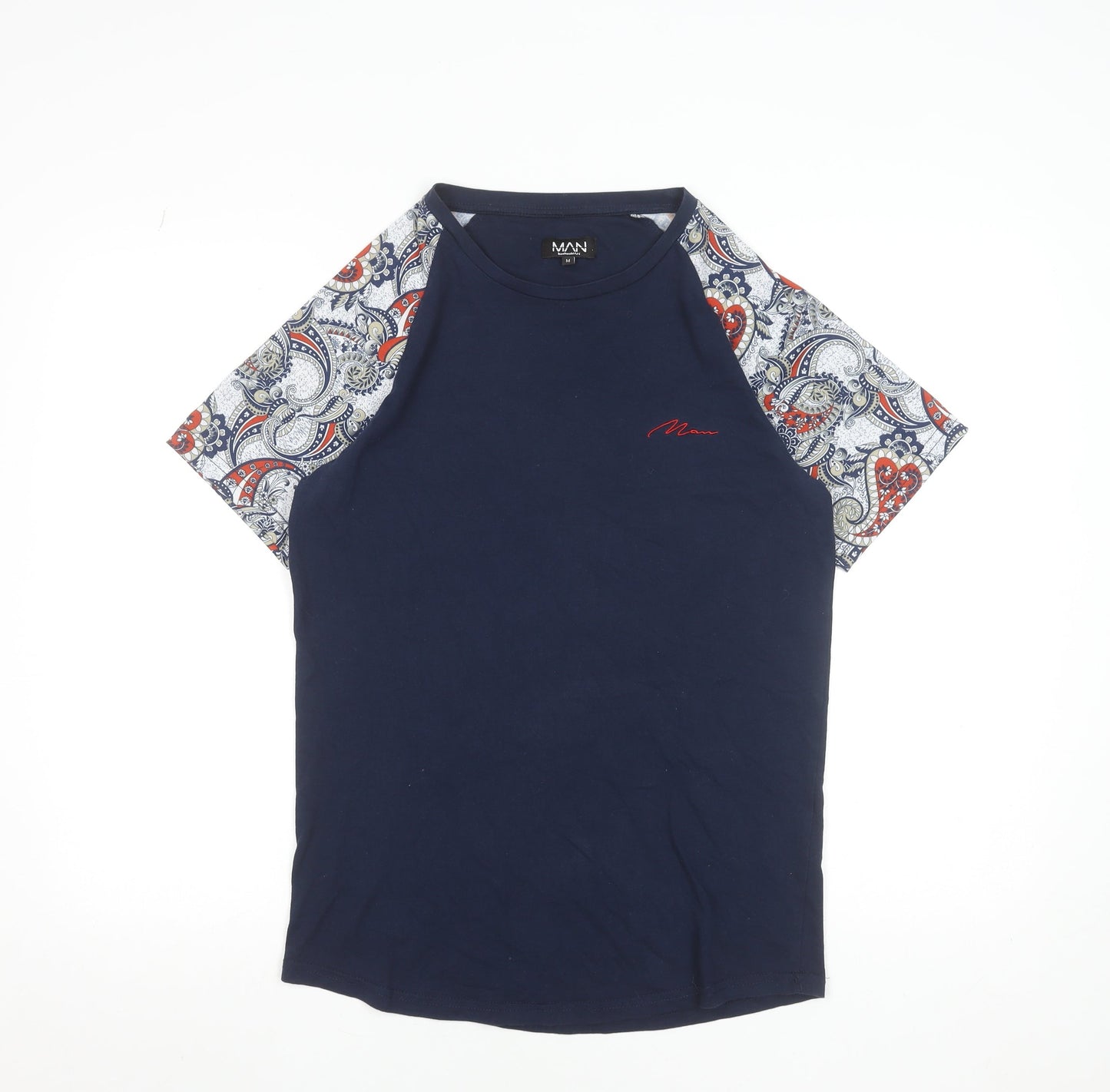 Mens UK Size M boohooMAN Blue  T-Shirt