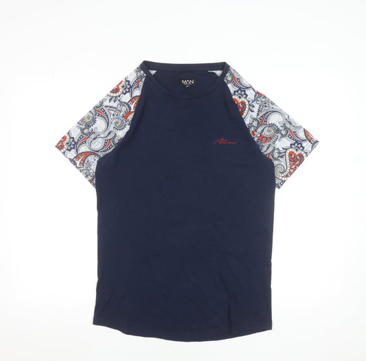 Mens UK Size M boohooMAN Blue  T-Shirt