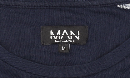 Mens UK Size M boohooMAN Blue  T-Shirt