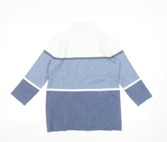 Womens UK Size S Jones New York Blue Basic Blouse