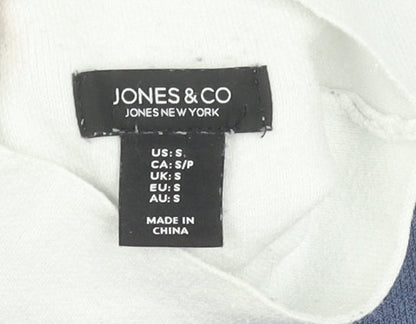 Womens UK Size S Jones New York Blue Basic Blouse