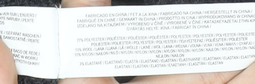 Primark Women Grey Beaded Cable-Knit Crew Neck Jumper Size M