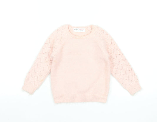 Girls UK Size 3 Years Minoti Pink Pullover Jumper