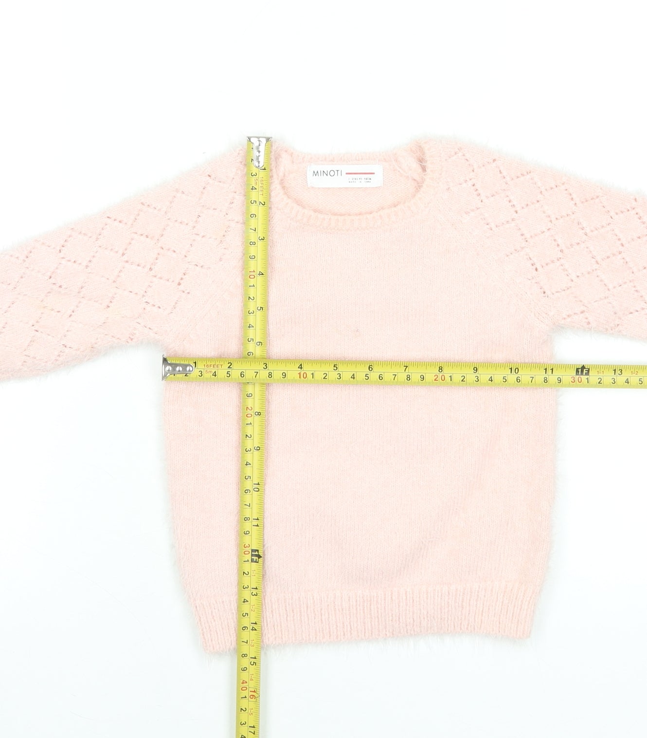 Girls UK Size 3 Years Minoti Pink Pullover Jumper