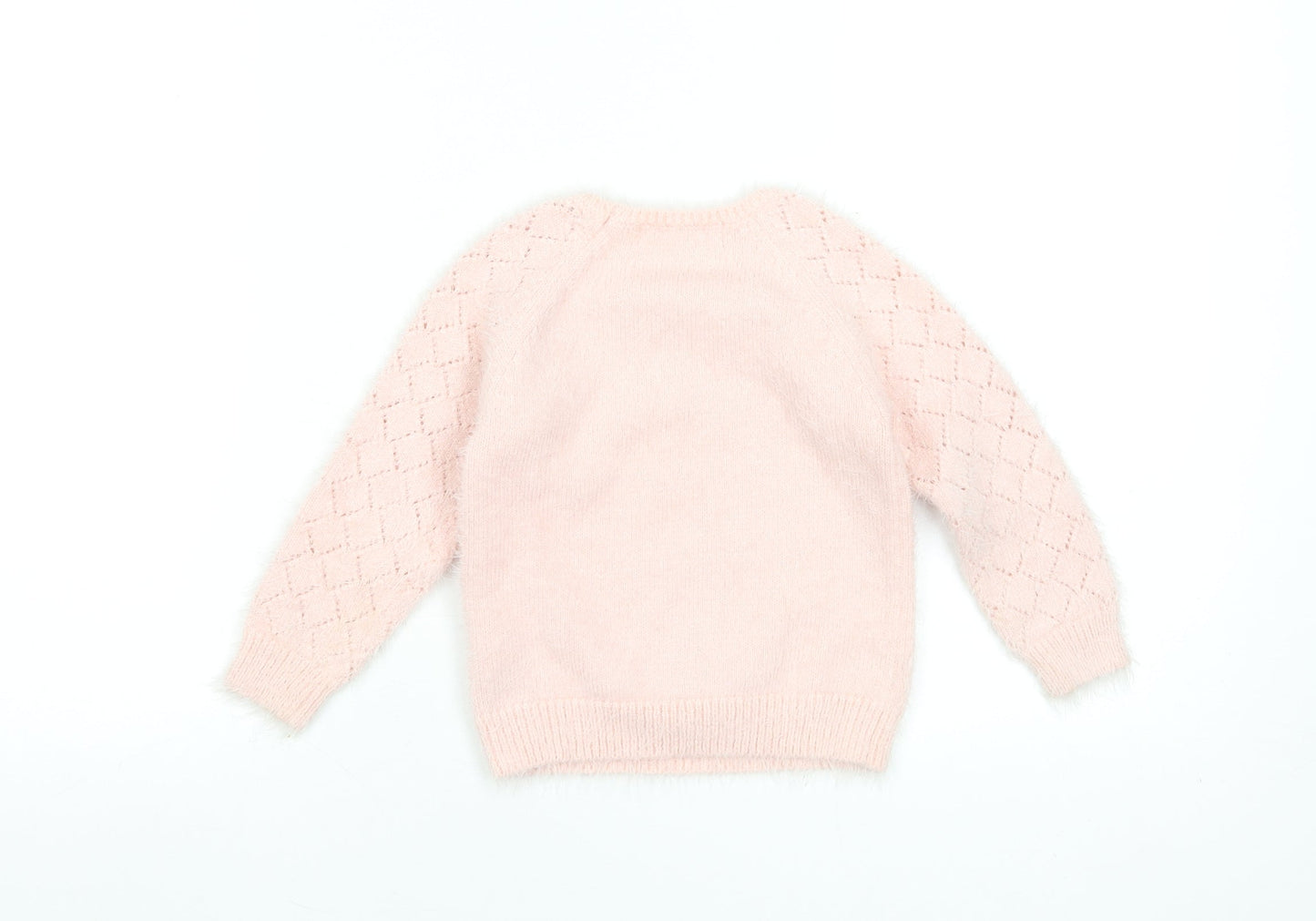 Girls UK Size 3 Years Minoti Pink Pullover Jumper