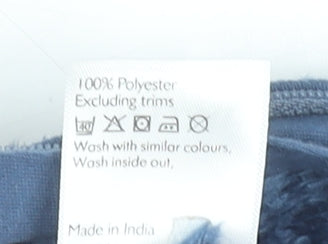 John Lewis Anyday Blue Fleece Hooded One Piece Suit 3-6 Months Unisex Baby