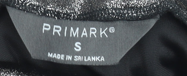 Primark Women’s Black Glitter Bodycon Sleeveless Short Dress Size S