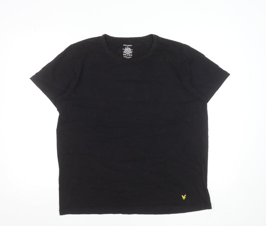 Lyle & Scott Men's Black XL Crew Neck Stretch Cotton T-Shirt