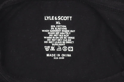 Lyle & Scott Men's Black XL Crew Neck Stretch Cotton T-Shirt