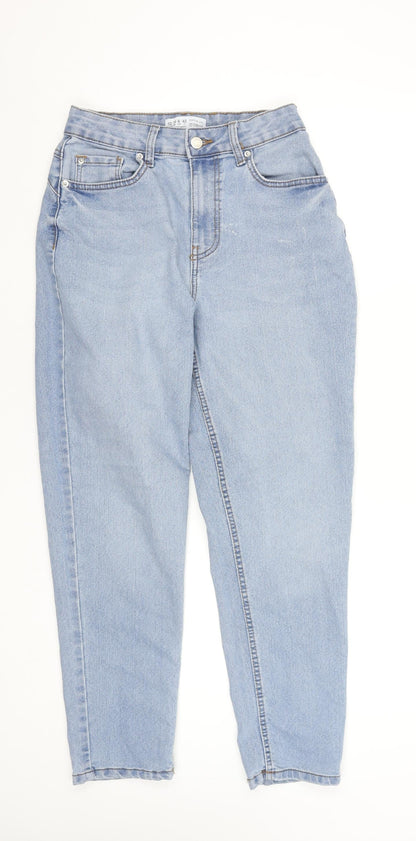 Primark Women Blue Mom Jeans Size 10 High Waist Stretch Denim
