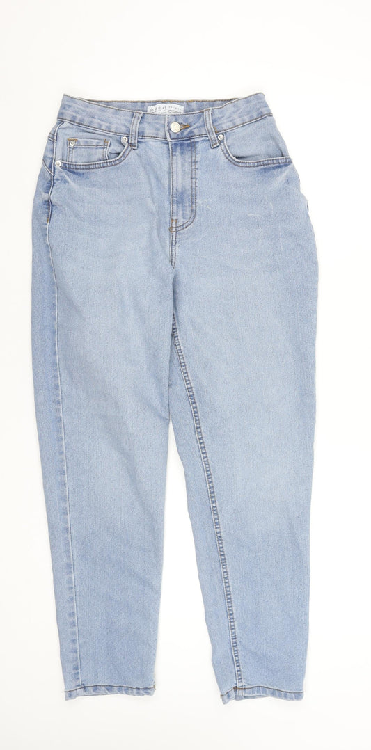 Primark Women Blue Mom Jeans Size 10 High Waist Stretch Denim
