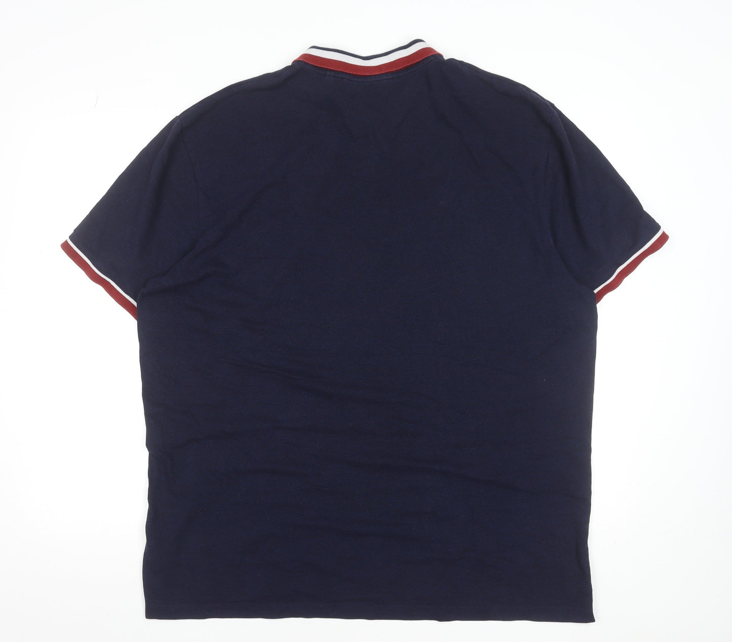 NEXT Men's Navy Blue XL Polo Shirt Cotton Blend Short Sleeve