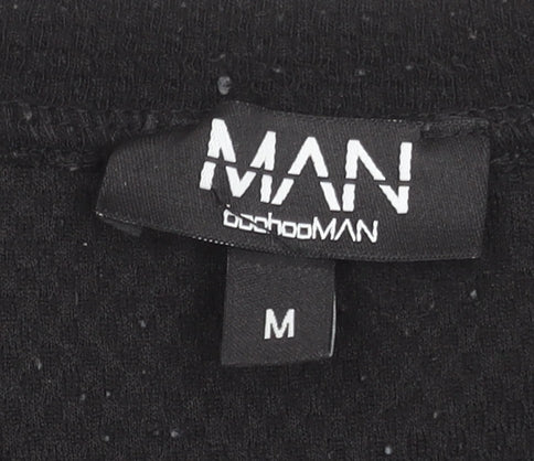 Mens UK Size M boohooMAN Black  T-Shirt