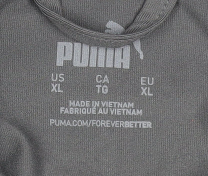 Puma Men's Grey XL Track Jacket 1/4 Zip Lightweight Running Top