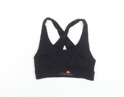 Ellesse Women's Black Racerback Sports Bra Top Size 8