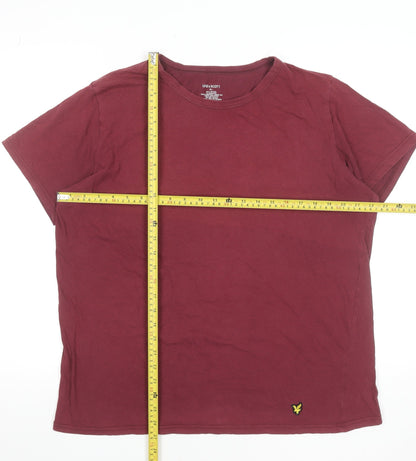 Lyle & Scott Men's Red XL Crew Neck Short Sleeve Cotton T-Shirt