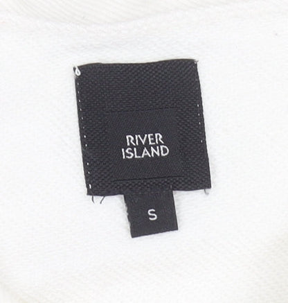 Womens UK Size S River Island Ivory Pullover Sweatshirt