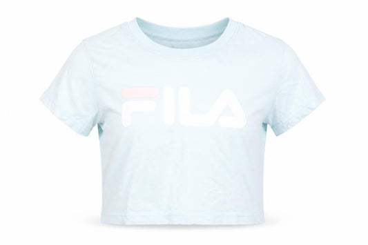 Womens UK Size S FILA Blue Cropped T-Shirt