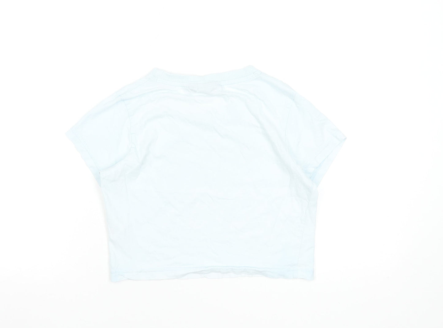 Womens UK Size S FILA Blue Cropped T-Shirt
