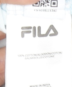 Womens UK Size S FILA Blue Cropped T-Shirt