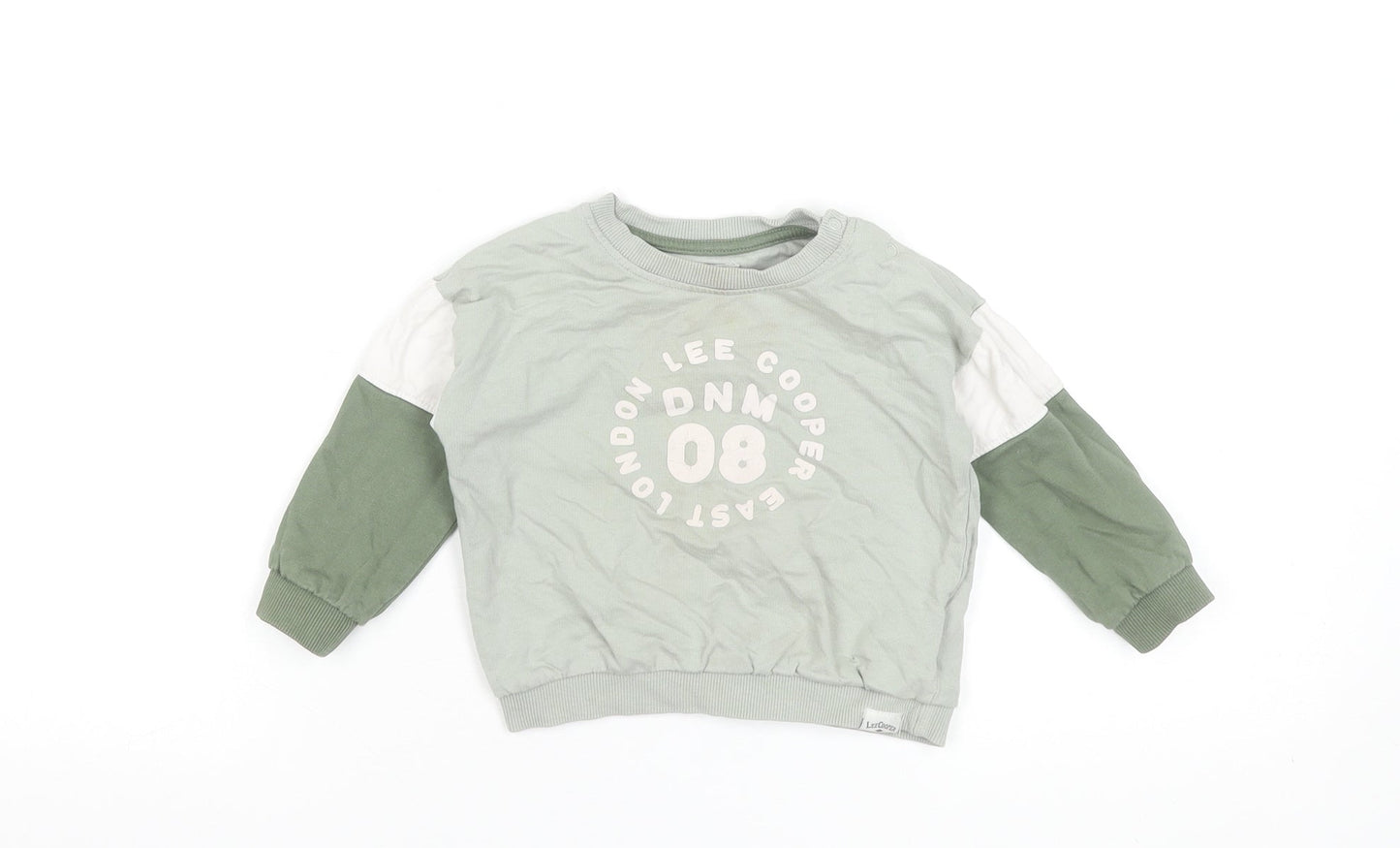 Lee Cooper Unisex Baby Green Long Sleeve Cotton Pullover T-Shirt 9-12M