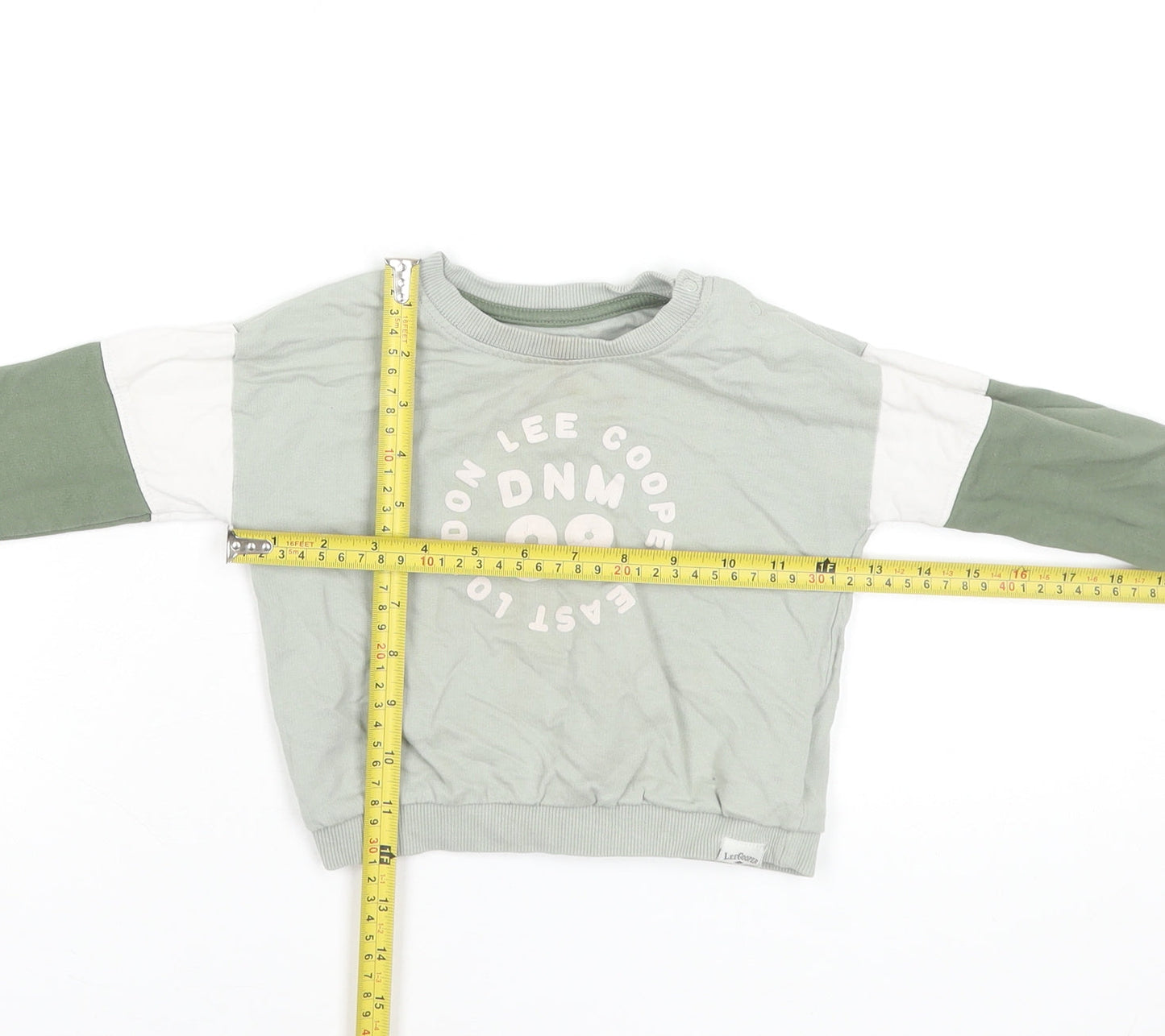 Lee Cooper Unisex Baby Green Long Sleeve Cotton Pullover T-Shirt 9-12M