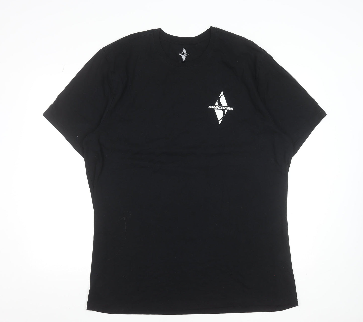 Skechers Men's Black 2XL Logo Cotton Crew Neck T-Shirt