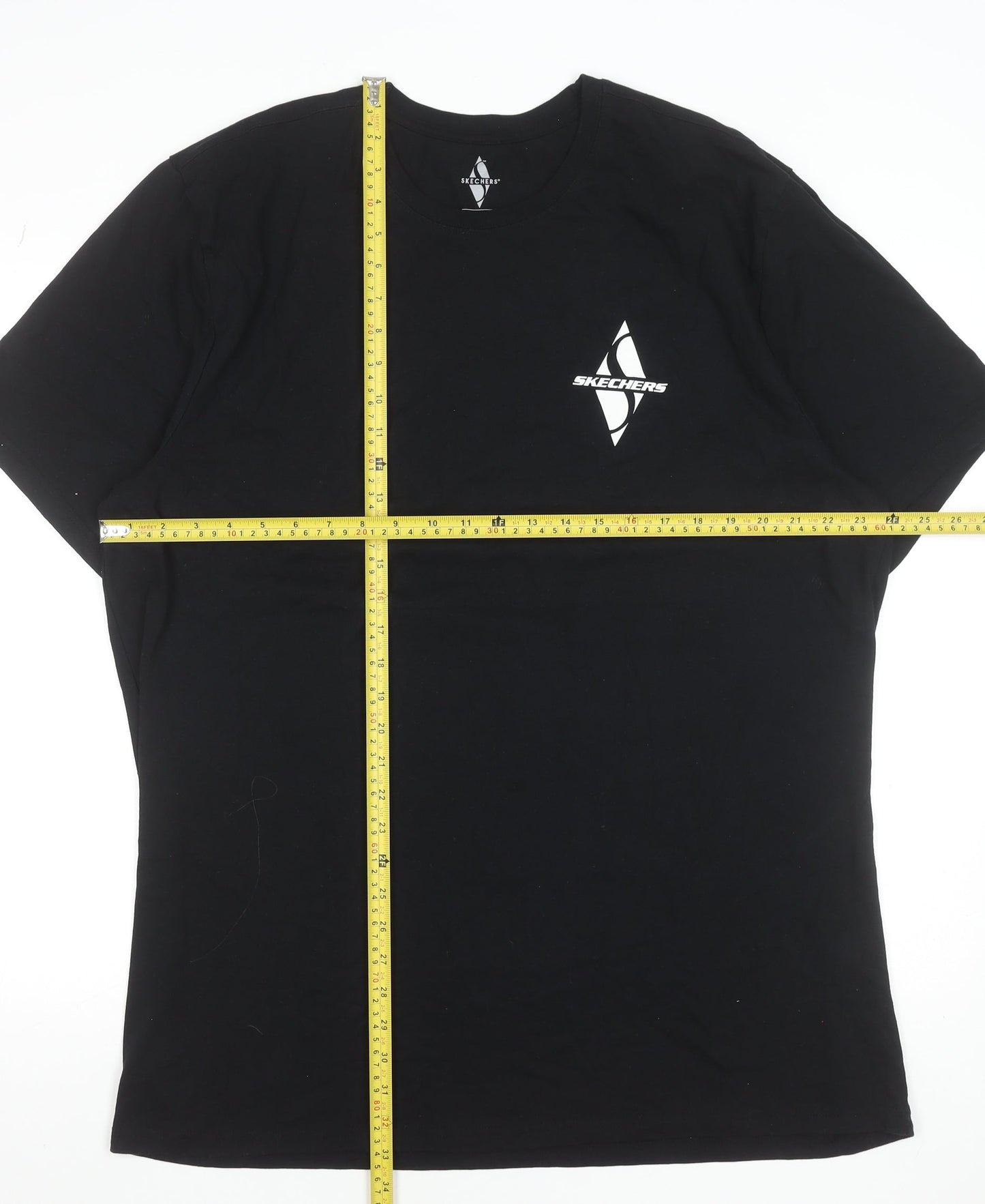 Skechers Men's Black 2XL Logo Cotton Crew Neck T-Shirt