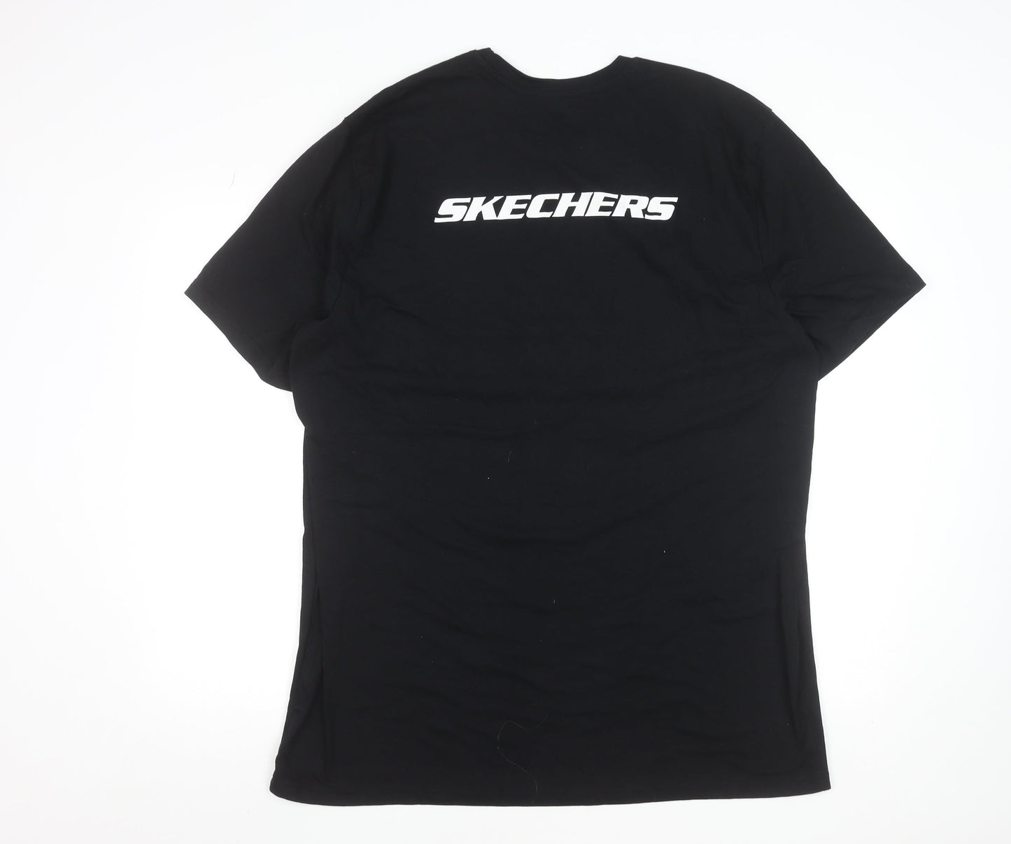 Skechers Men's Black 2XL Logo Cotton Crew Neck T-Shirt