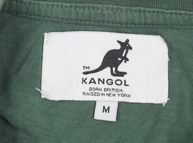 Kangol Men's Green Organic Cotton Graphic Logo T-Shirt Size M