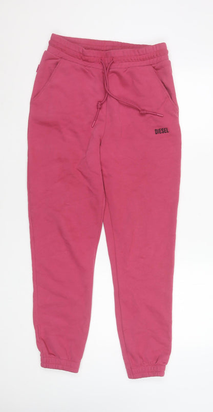 Womens UK Size S Diesel Regular Fit Jogger Pink Trousers