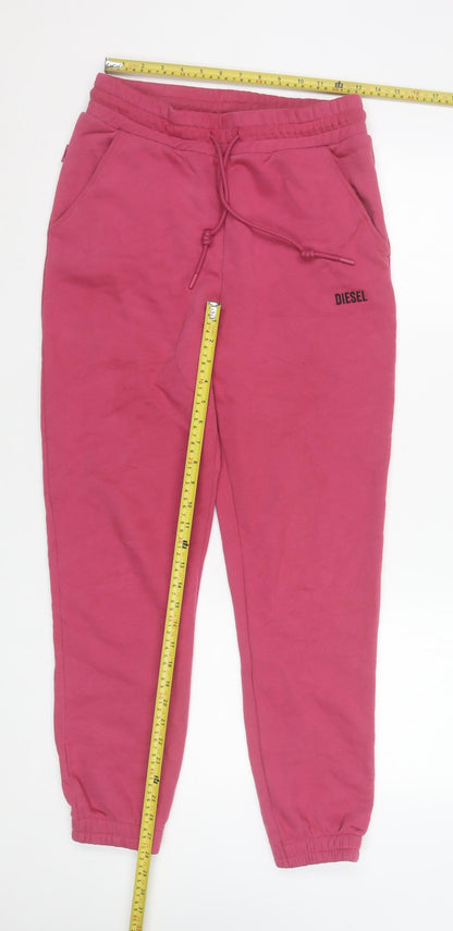 Womens UK Size S Diesel Regular Fit Jogger Pink Trousers