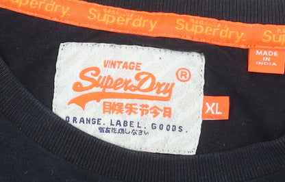 Superdry Men's Black XL Vintage Logo Crew Neck T-Shirt