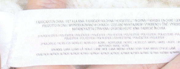 Primark Women Ivory Chunky Knit Pullover Jumper Size S Rita Ora