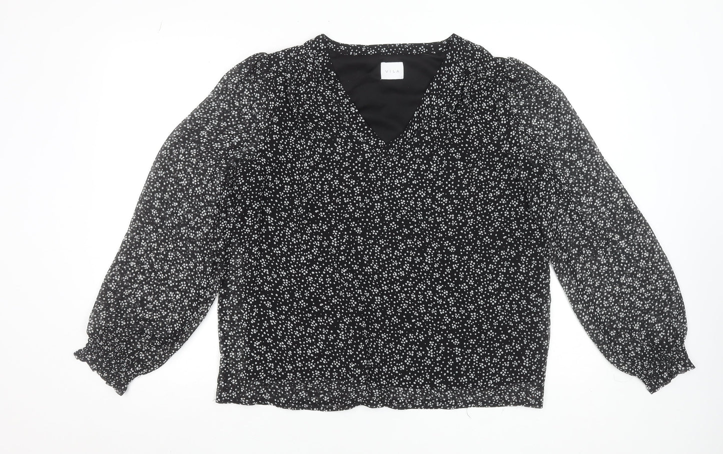 Womens UK Size 14 VILA Black Basic Blouse