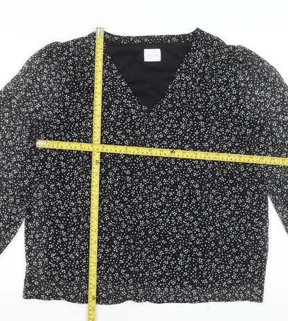 Womens UK Size 14 VILA Black Basic Blouse