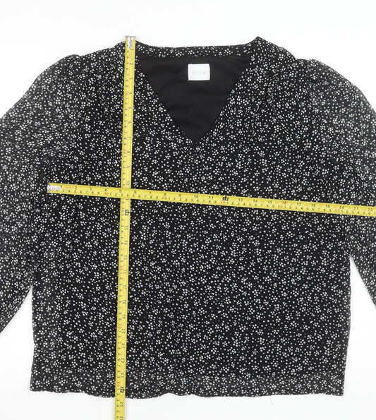 Womens UK Size 14 VILA Black Basic Blouse