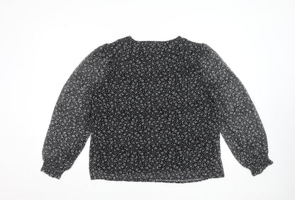 Womens UK Size 14 VILA Black Basic Blouse