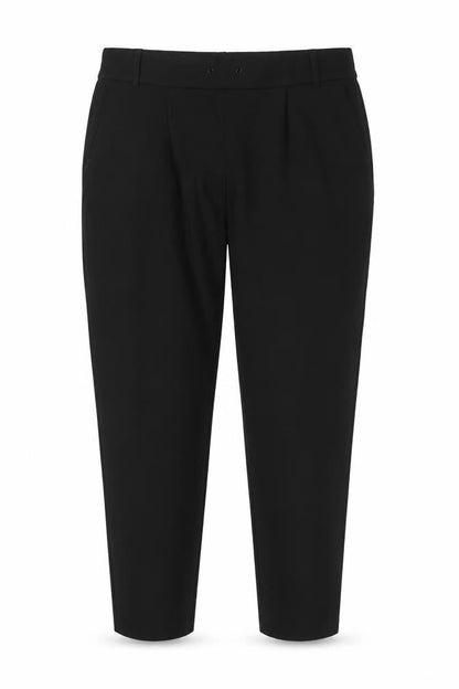 Front view of Only Blue Denim Women’s Black Tapered Trousers XL Viscose Blend