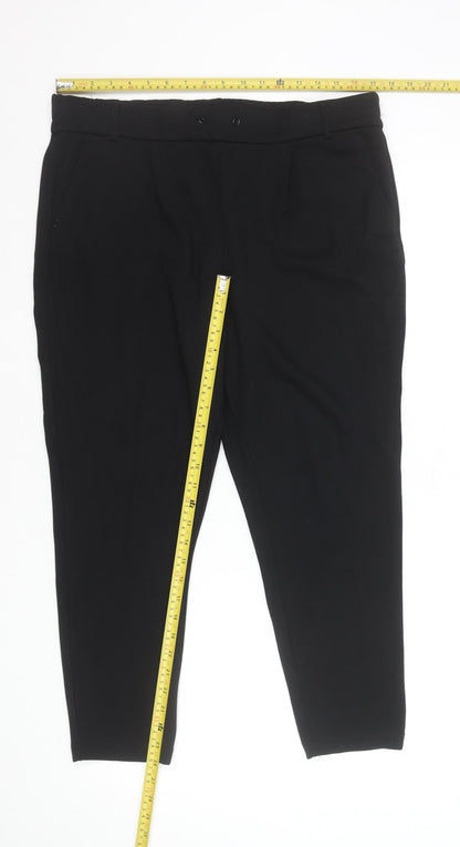 ONLY Blue Denim Women’s Black Tapered Trousers XL Viscose Blend