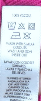 Gallery Women's Pink Ruffle Crew Neck Viscose Jumper Size 14